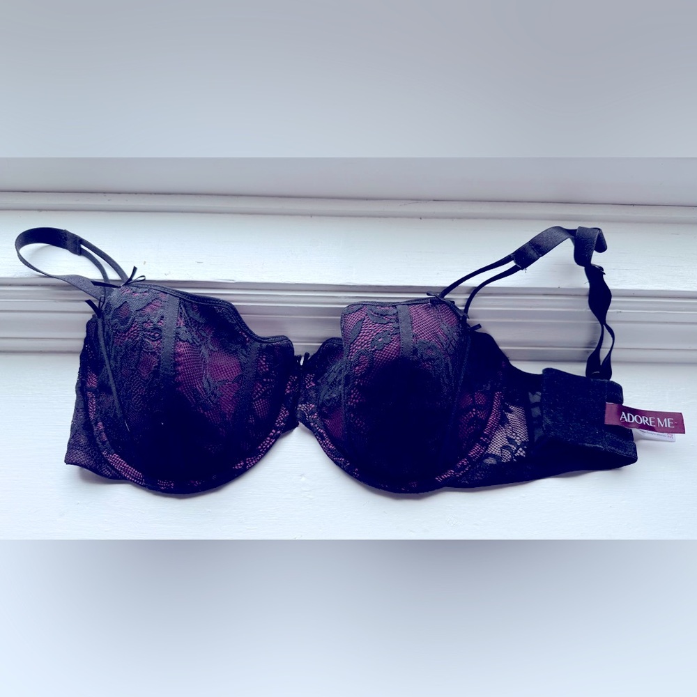 Adore Me Black Lace Bra